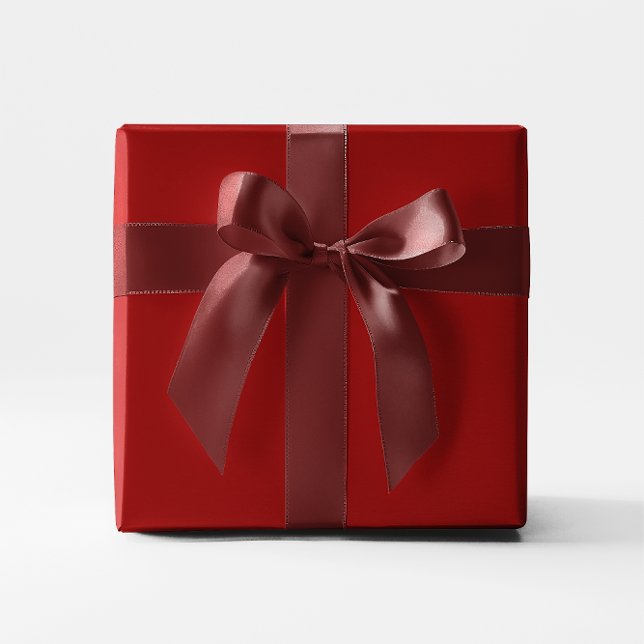Dunkelrote Farbe Geschenkpapier (Dark Red Solid Color Wrapping Paper)