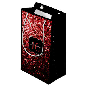 Dunkelrote Imitate Glitzer Glitzern Glamour Sweet  Kleine Geschenktüte