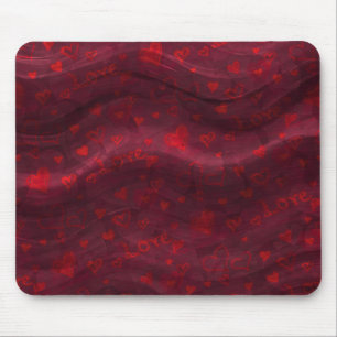 Dunkelrote "Liebe" Mousepad