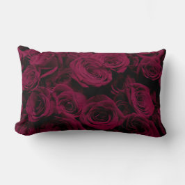 Dunkelrote magenta burgundy-Rose Lendenkissen