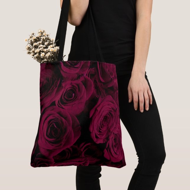 Dunkelrote magenta burgundy-Rose Tasche (Von Nahem)
