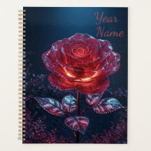 Dunkelrote Rose Planer