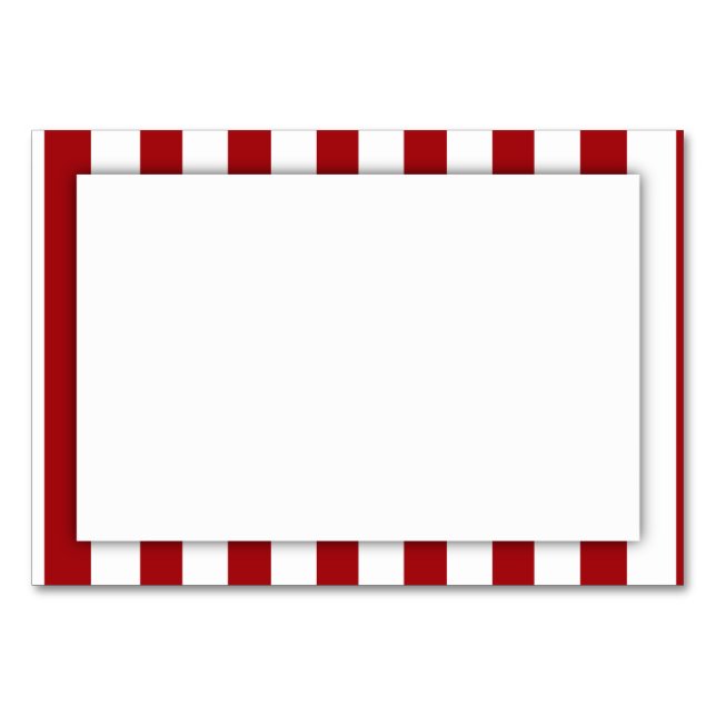 Dunkelrote Streifen (2. Farbe hinzufügen) Tischnummer (Vorderseite)