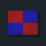Dunkelrote und blaue Rechtecke Leinwanddruck<br><div class="desc">Ein fett kariertes Muster,  bestehend aus zwei dunkelroten Rechtecken und zwei dunkelblauen Rechtecken,  macht dieses saubere digitale Design aus. Es erinnert mich an coole Fahnen,  heraldry,  und die Farben,  die ich Liebe. Digitales Bild. Copyright © 2011 Claire E. Skinner. Alle Rechte vorbehalten.</div>