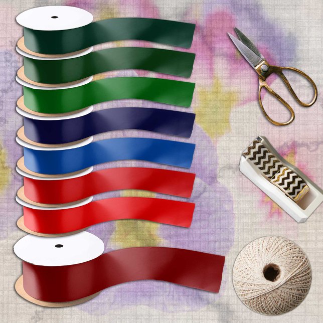 Dunkelrote Weihnachtsfarbe solide minimalistisch Satinband (Von Creator hochgeladen)