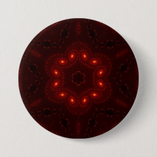 Dunkelroter Burgund-Gothic-Spitzen-Schneeflocke Button