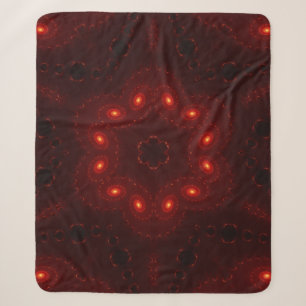 Dunkelroter Burgund-Gothic-Spitzen-Schneeflocke Sherpadecke