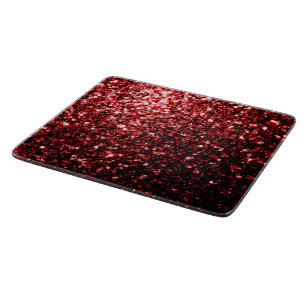 Dunkelroter falscher Glitter funkelt Glamour Schneidebrett