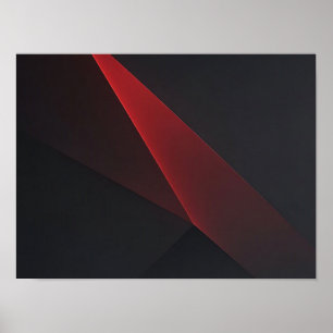 Dunkelroter geometrischer Glanz Minimalistisches a Poster