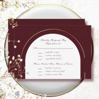 Dunkelroter Goldrahmen Script Menüauswahl RSVP