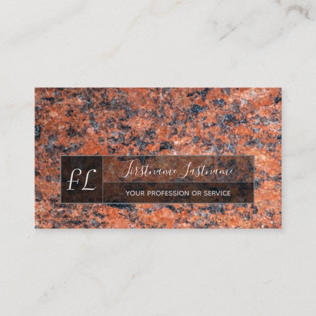 Dunkelroter Marmor, schwarzer Marmor, Struktur mon Visitenkarte (Vorderseite)