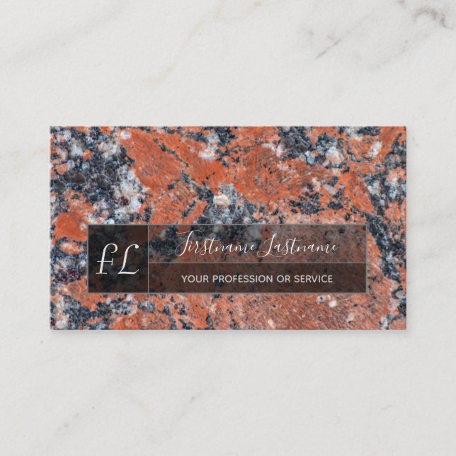 Dunkelroter Marmor - Struktur aus schwarzem Marmor Visitenkarte (Vorderseite)