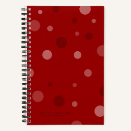 Dunkelroter Pop Dots Spiral Bound Notizbuch