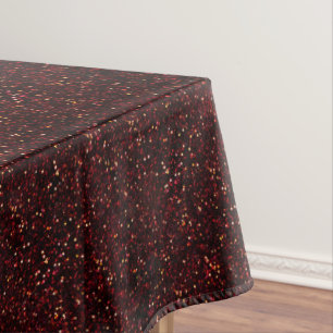 Dunkelroter Ruby-Glitzer Tischdecke