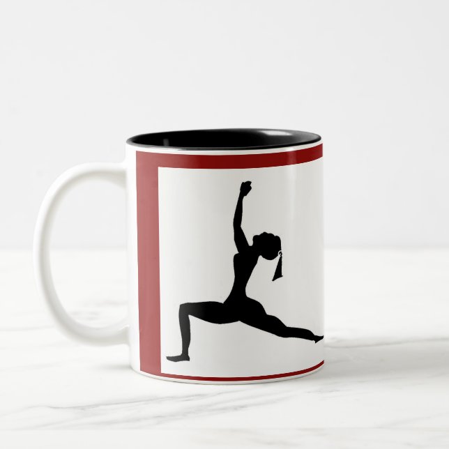 Dunkelroter Stil: Klassische Tasse/Kaffee-Cup Zweifarbige Tasse (Links)