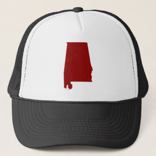 Dunkelrotes Alabama-Gebiet Truckerkappe