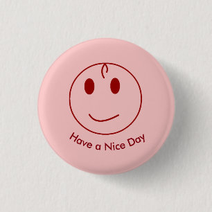 Dunkelrotes Gesicht Button