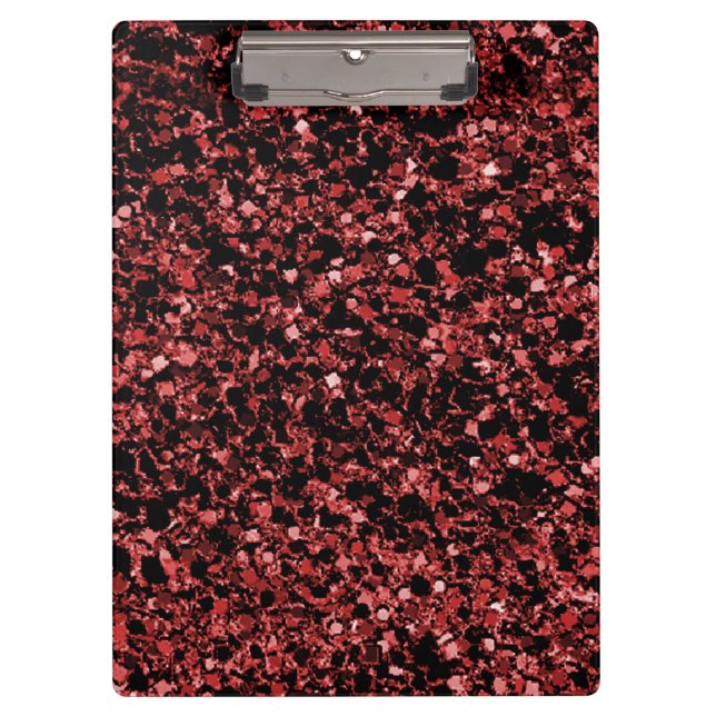 Dunkelrotes Glitter Klemmbrett (Vorderseite)