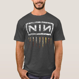 Dunkelrotes NIN-Geschenk T-Shirt