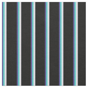 Dunkelschiefer Blau, Türkis, Lavendel und Schwarz Stoff