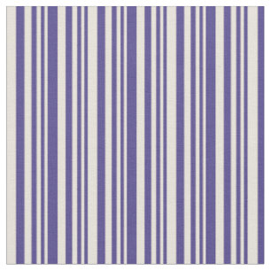 Dunkelschiefer Blau und Beige Streifen/Linke Muste Stoff