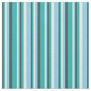 Dunkelschiefer grau, Light Sea Green, Beige & Sky Stoff