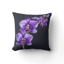 Dunkelschiefer, grau, Lila orchid-wirbelkissen