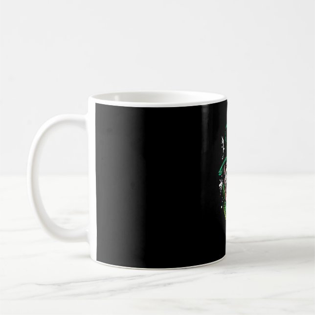 Dunkelschwarzer Metallleprechaun am St. Patrick's  Kaffeetasse (Links)