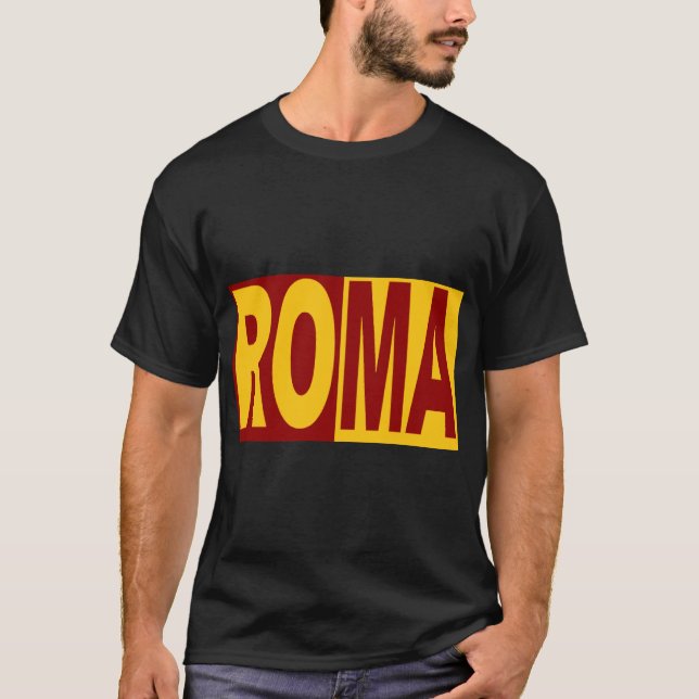 Dunkelschwarzes T-Shirt ROMA (Vorderseite)