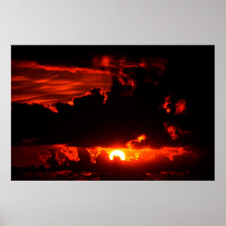 dunkeltrauriger Sonnenuntergang Poster