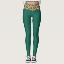 Dunkeltürkis-Gymnastik-Leggings