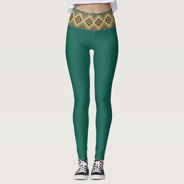 Dunkeltürkis-Gymnastik-Leggings Leggings (Vorderseite)