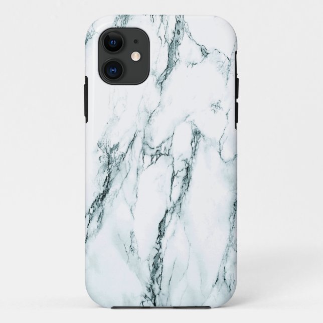 Dunkeltürkisfarbener Venenmarmor Case-Mate iPhone Hülle (Rückseite)