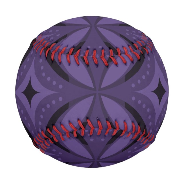Dunkelviolett gefärbtes Retro-Muster Baseball (Vorderseite)