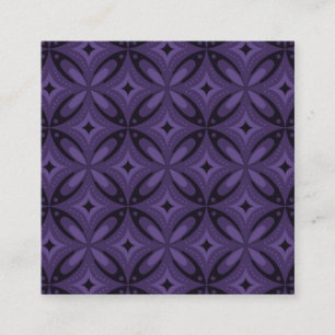 Dunkelviolett gefärbtes Retro-Muster Begleitkarte
