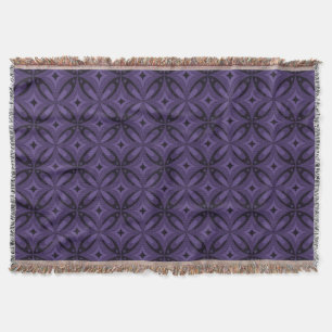Dunkelviolett gefärbtes Retro-Muster Decke