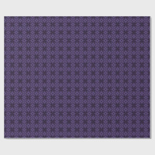 Dunkelviolett gefärbtes Retro-Muster Geschenkpapier