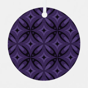 Dunkelviolett gefärbtes Retro-Muster Ornament Aus Metall