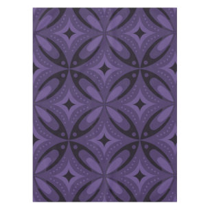 Dunkelviolett gefärbtes Retro-Muster Tischdecke