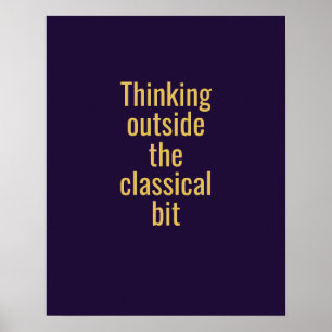 Dunkelviolette Gold Oswald Quanten-Typografie Poster
