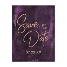 Dunkelviolette und Roségoldene Hochzeit - Save-the