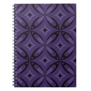 Dunkelviolettes Retro-Muster Notizblock