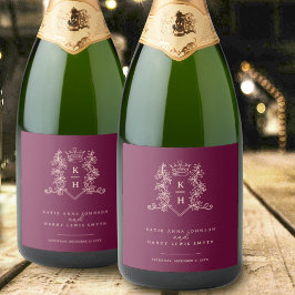 Dunkelwein-Rotwein-Foto-Krone-Monogramm-Hochzeit