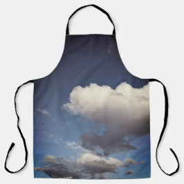 Dunkelweiße Wolken Schürze