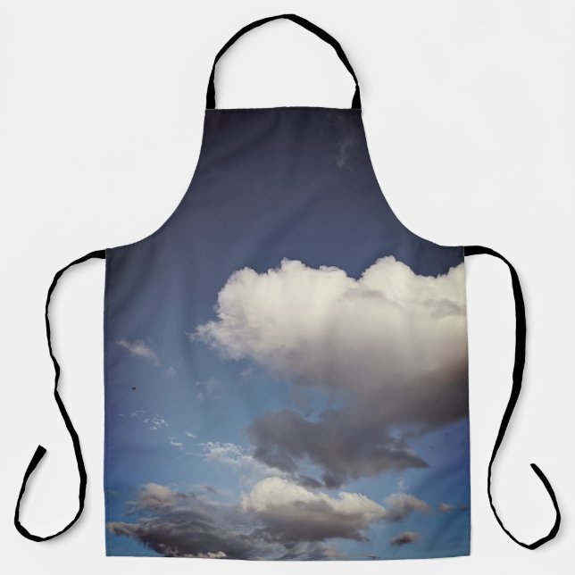 Dunkelweiße Wolken Schürze (Vorderseite)