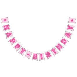 DUNKER PINTEXT & LEICHTE PINKFARBE ☆ GLÜCKLICHES B WIMPELKETTE