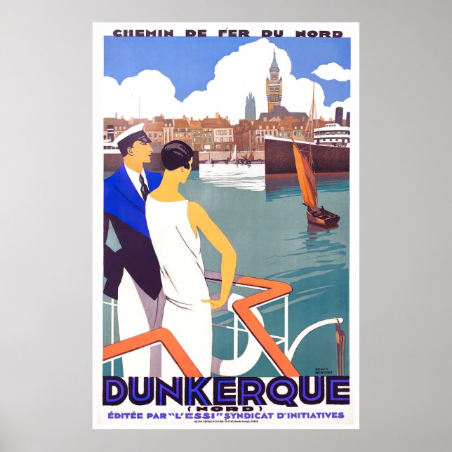 Dunkerque France Vintage Poster (Vorne)