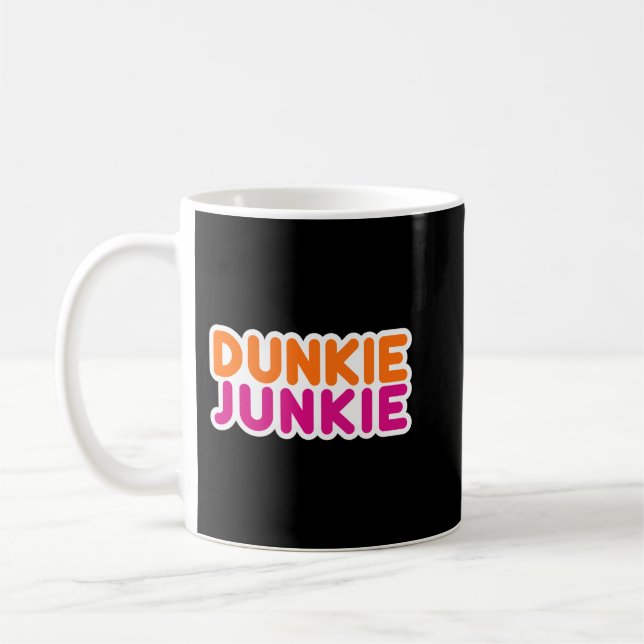 Dunkie Junkie - Funny Coffee Lover Geschenk Pullov Kaffeetasse (Links)