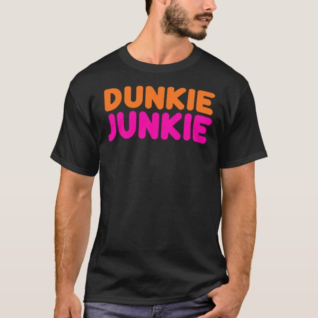 Dunkie Junkie lustige Donut Donut Dunkin Kaffee l T-Shirt (Vorderseite)