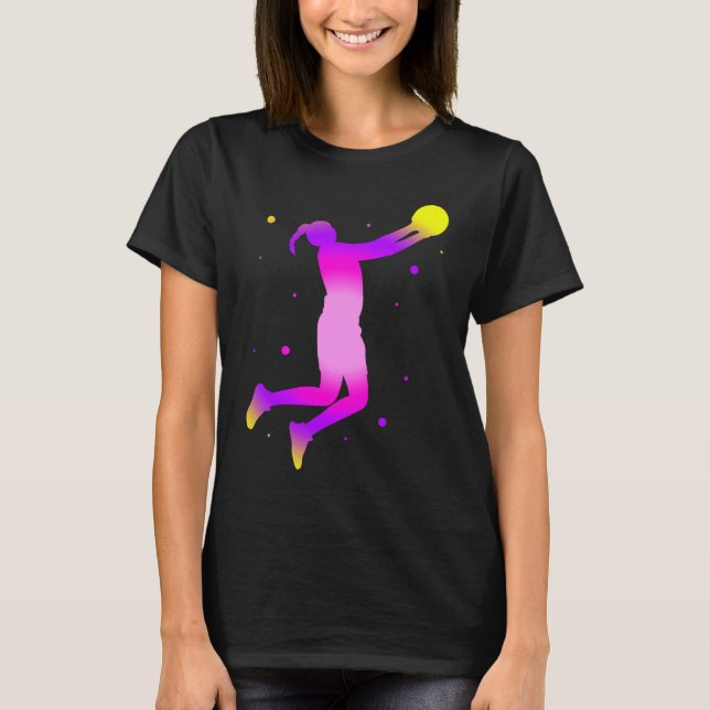 Dunking basketball player basket  basketball playe T-Shirt (Vorderseite)
